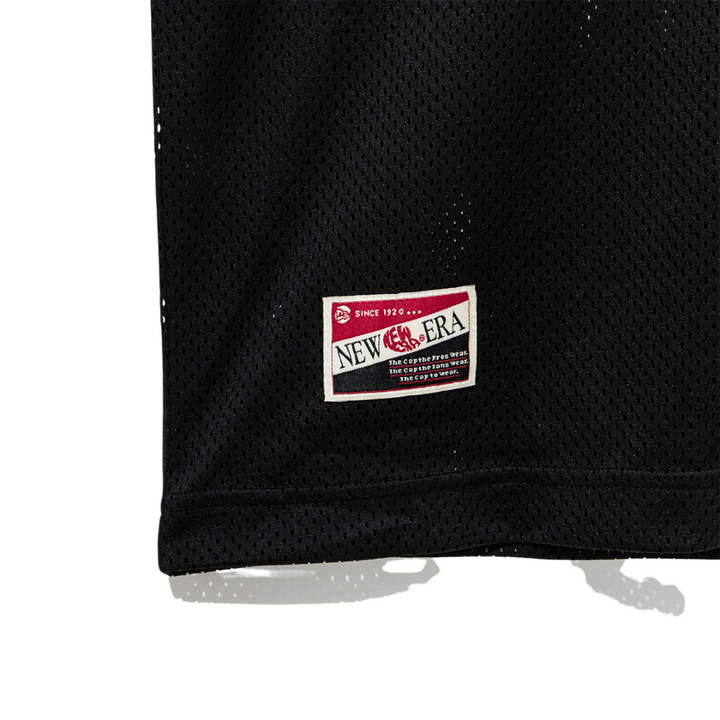 Retro Sports Mesh Top Black Short Sleeve T-Shirt