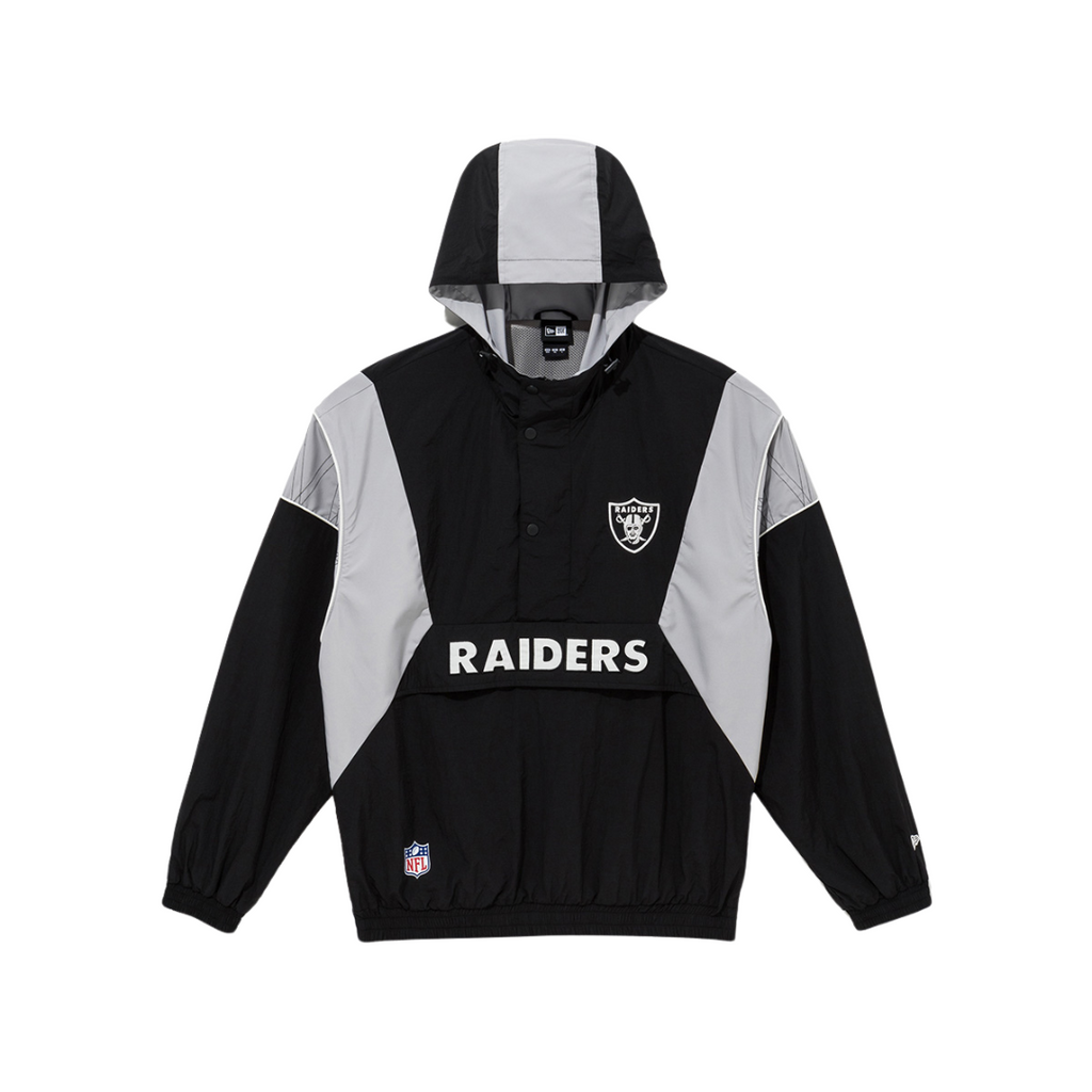 Las Vegas Raiders NFL Black Windbreaker Anorak Jacket – New