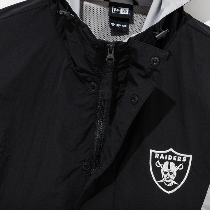 Las Vegas Raiders NFL Black Windbreaker Anorak Jacket