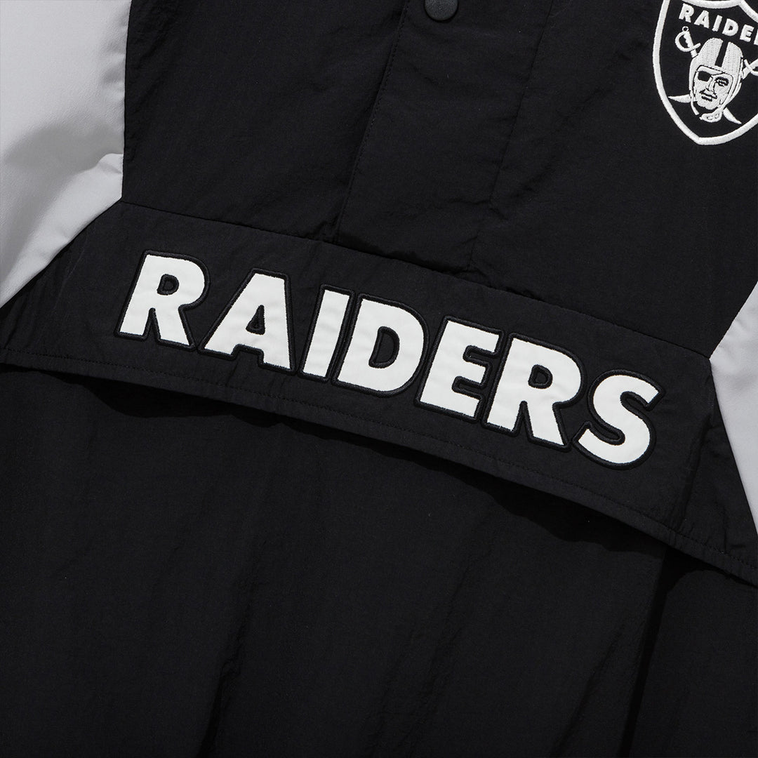 Las Vegas Raiders NFL Black Windbreaker Anorak Jacket