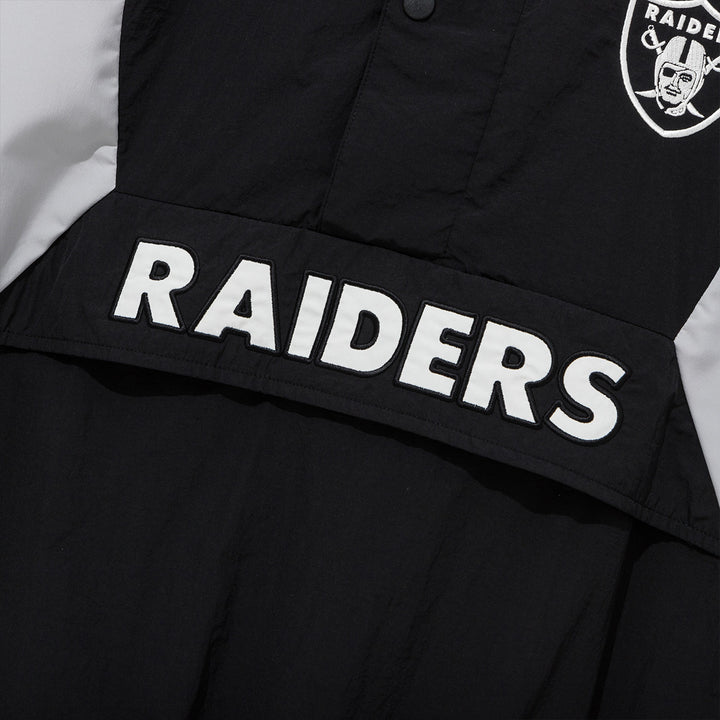 Las Vegas Raiders NFL Black Windbreaker Anorak Jacket