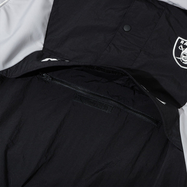 Las Vegas Raiders NFL Black Windbreaker Anorak Jacket