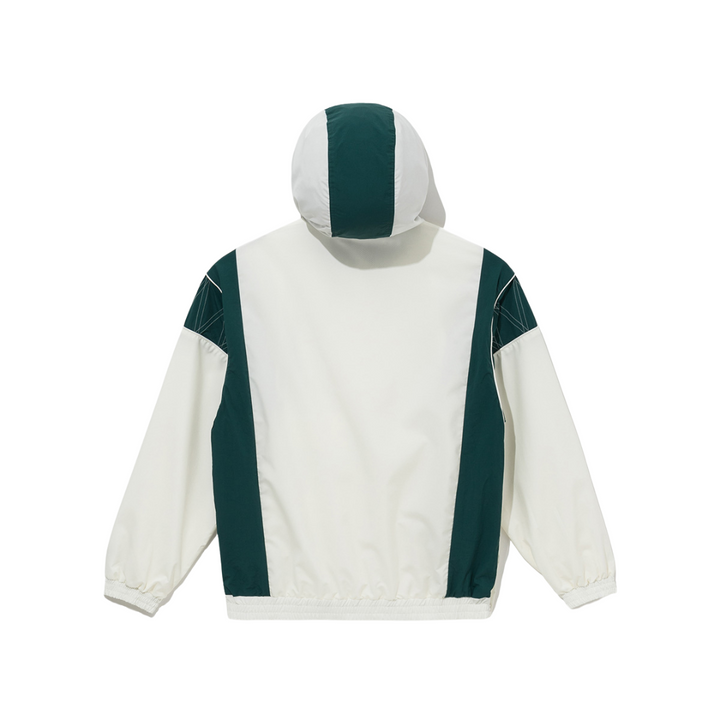 Green Bay Packers NFL Off White Windbreaker Anorak Jacket