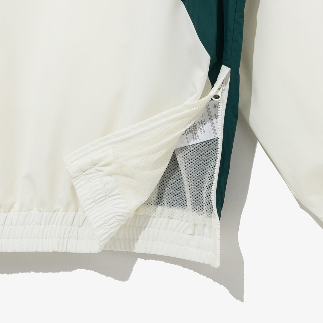 Green Bay Packers NFL Off White Windbreaker Anorak Jacket