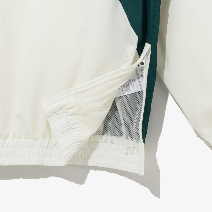 Green Bay Packers NFL Off White Windbreaker Anorak Jacket