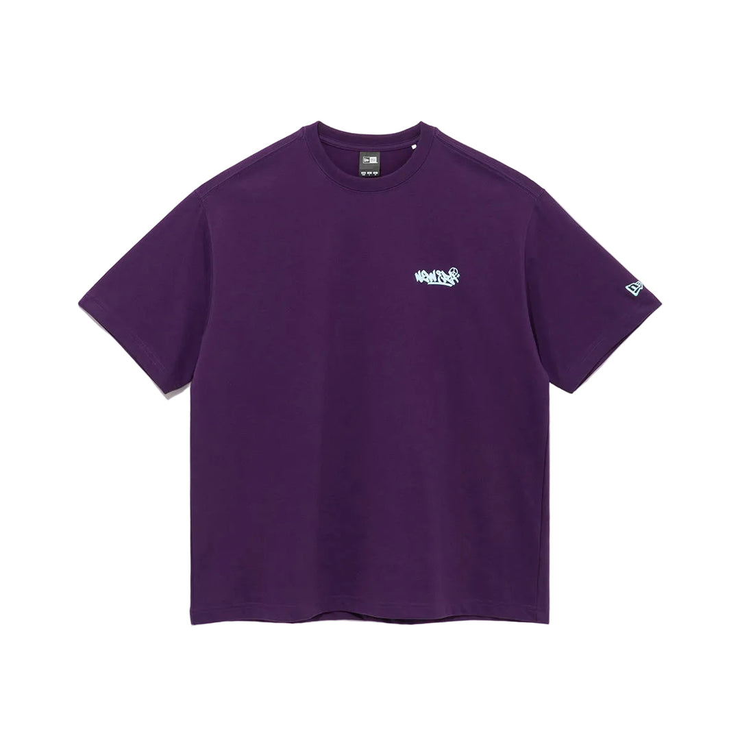 New Era Neon Writing Purple Short Sleeves T-Shirt