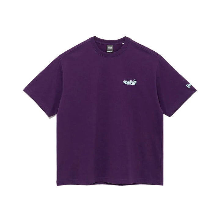 New Era Neon Writing Purple Short Sleeves T-Shirt