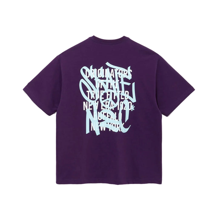 New Era Neon Writing Purple Short Sleeves T-Shirt