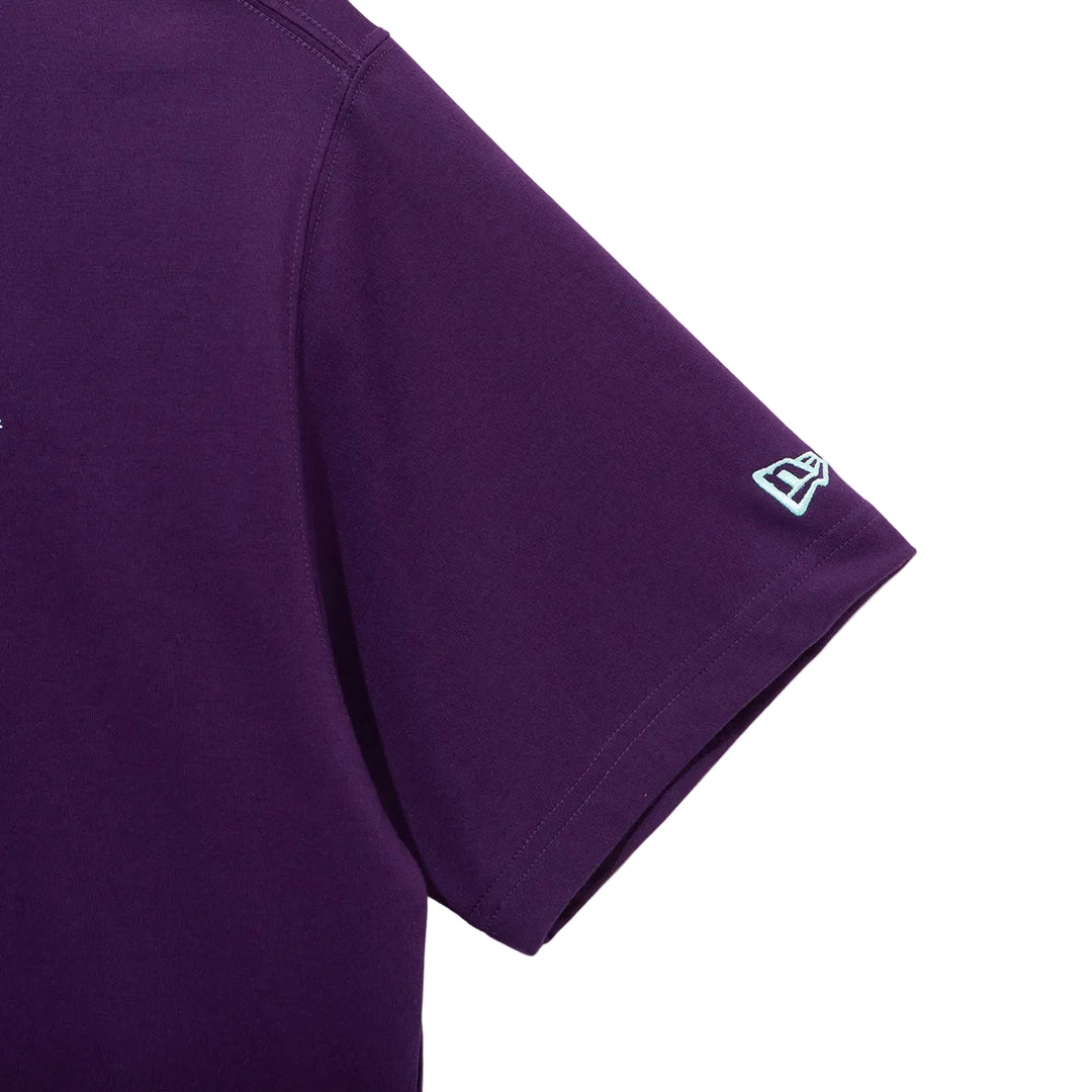 New Era Neon Writing Purple Short Sleeves T-Shirt