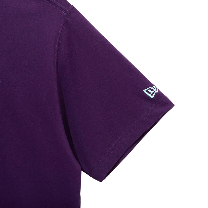 New Era Neon Writing Purple Short Sleeves T-Shirt