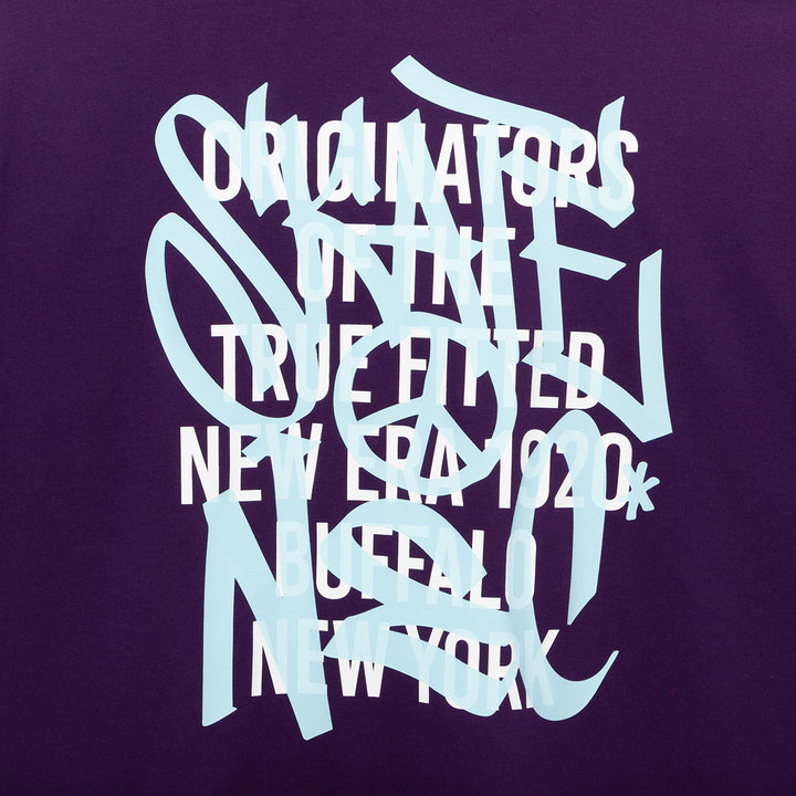 New Era Neon Writing Purple Short Sleeves T-Shirt