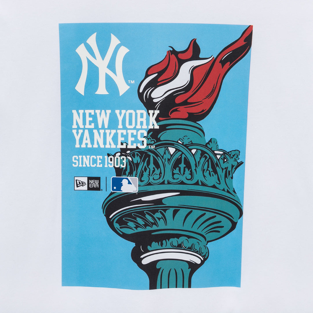 New York Yankees MLB Poster White Short Sleeve T-Shirt