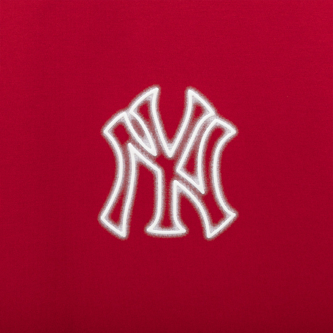 New York Yankees MLB Neon Logo Red Short Sleeve T-Shirt