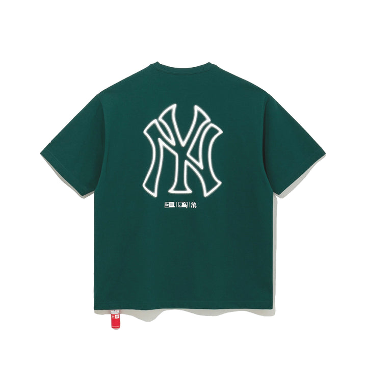 New York Yankees MLB Neon Logo Green Short Sleeve T-Shirt