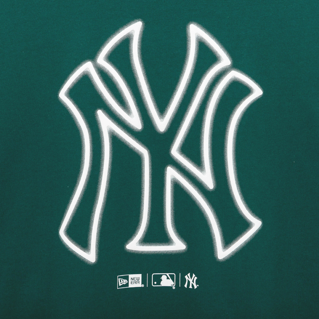 New York Yankees MLB Neon Logo Green Short Sleeve T-Shirt