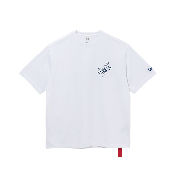 Los Angeles Dodgers MLB Line Logo White Short Sleeves T-Shirt