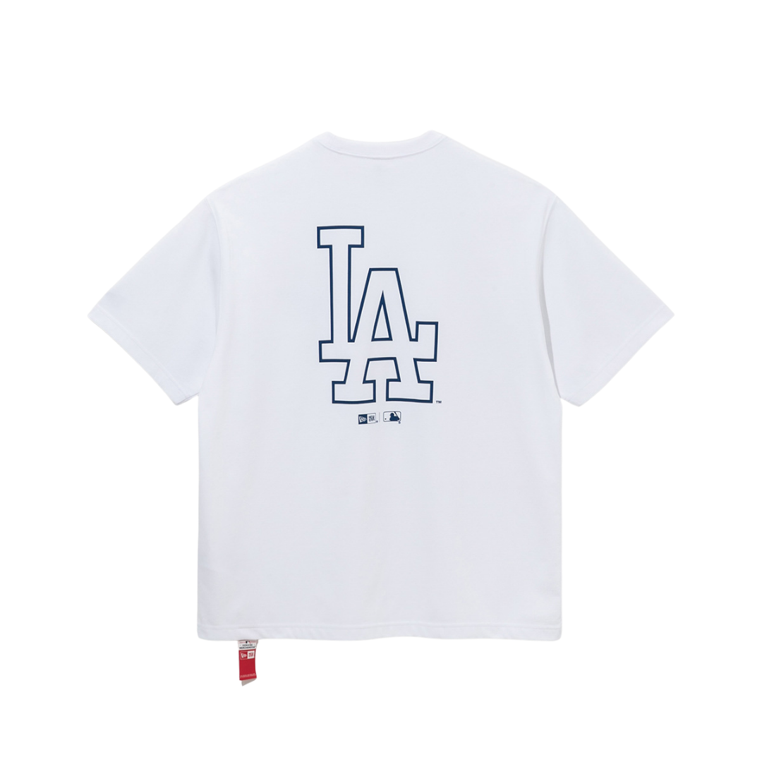 Los Angeles Dodgers MLB Line Logo White Short Sleeves T-Shirt