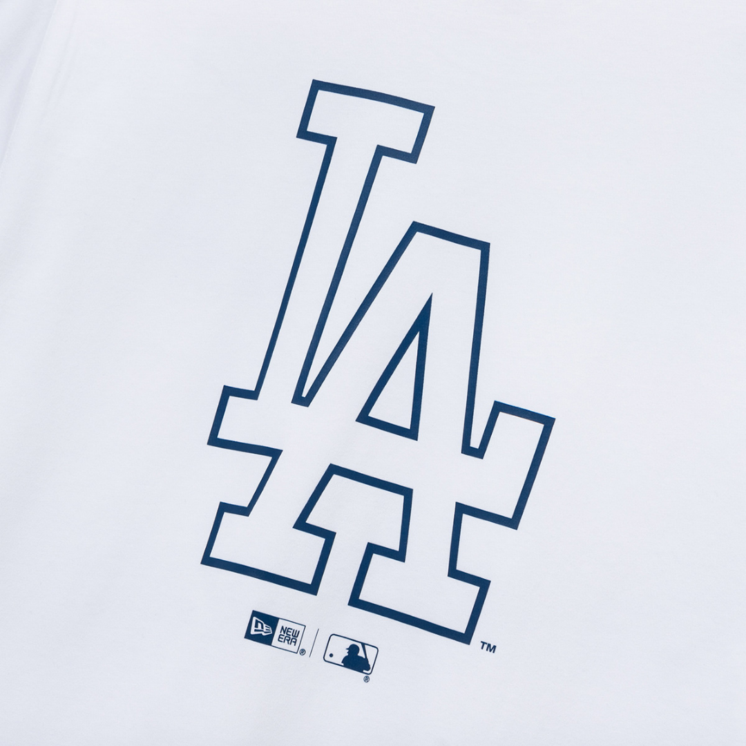 Los Angeles Dodgers MLB Line Logo White Short Sleeves T-Shirt