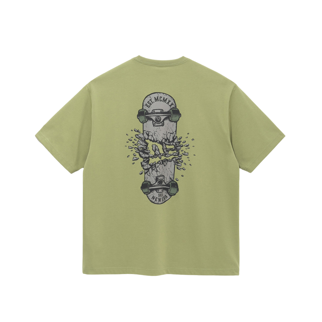 New Era Broken Skateboard Sage Short Sleeves T-Shirt
