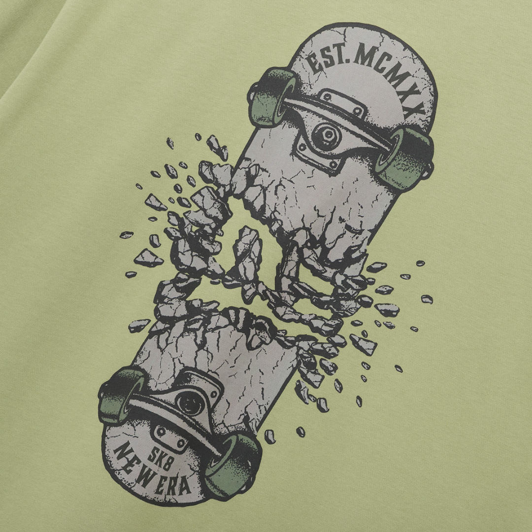 New Era Broken Skateboard Sage Short Sleeves T-Shirt