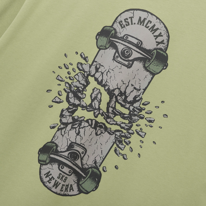 New Era Broken Skateboard Sage Short Sleeves T-Shirt