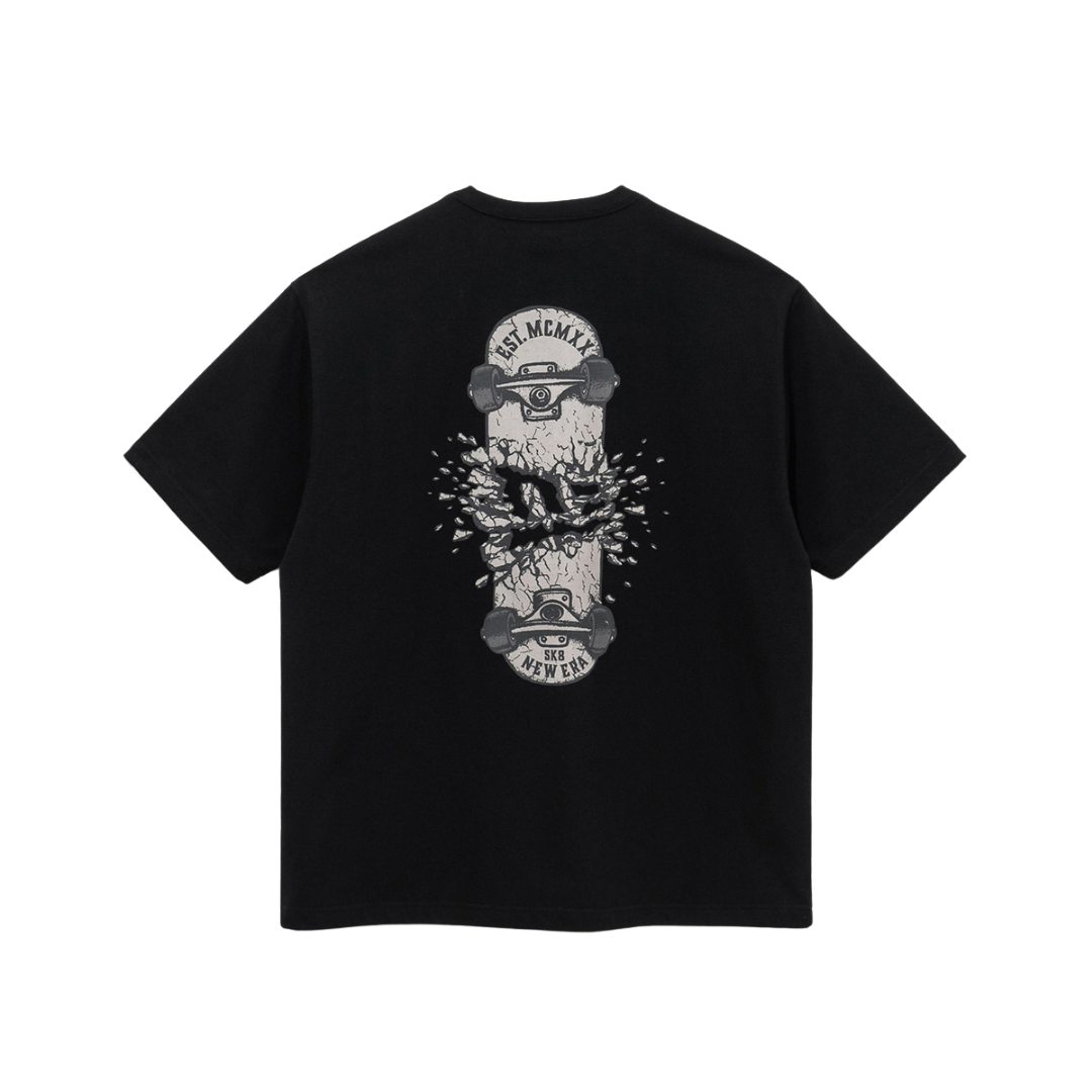 New Era Broken Skateboard Black Short Sleeves T-Shirt
