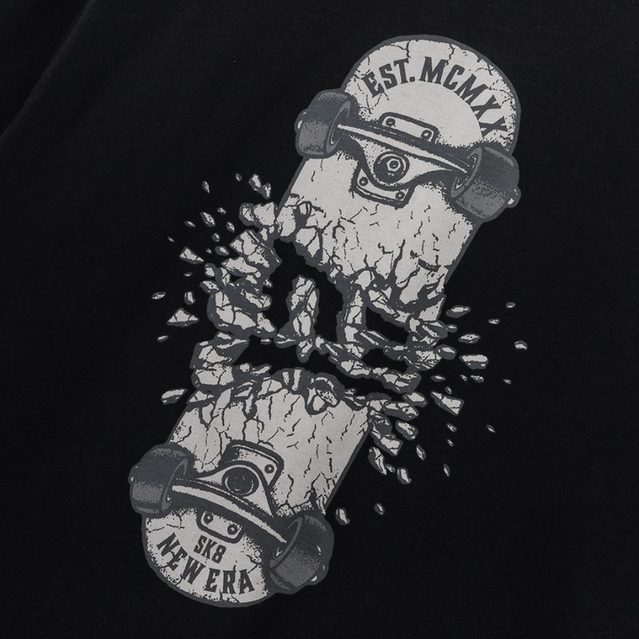 New Era Broken Skateboard Black Short Sleeves T-Shirt