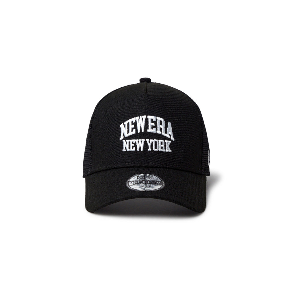 9FORTY Kids A-Frame Trucker College Logo Black Snapback