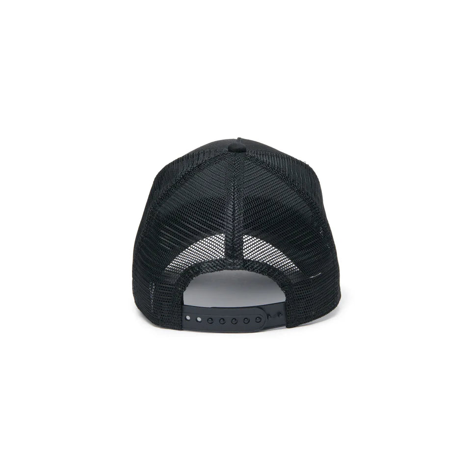 9FORTY A-Frame Trucker Kids Box Logo Embroidered Black Adjustable