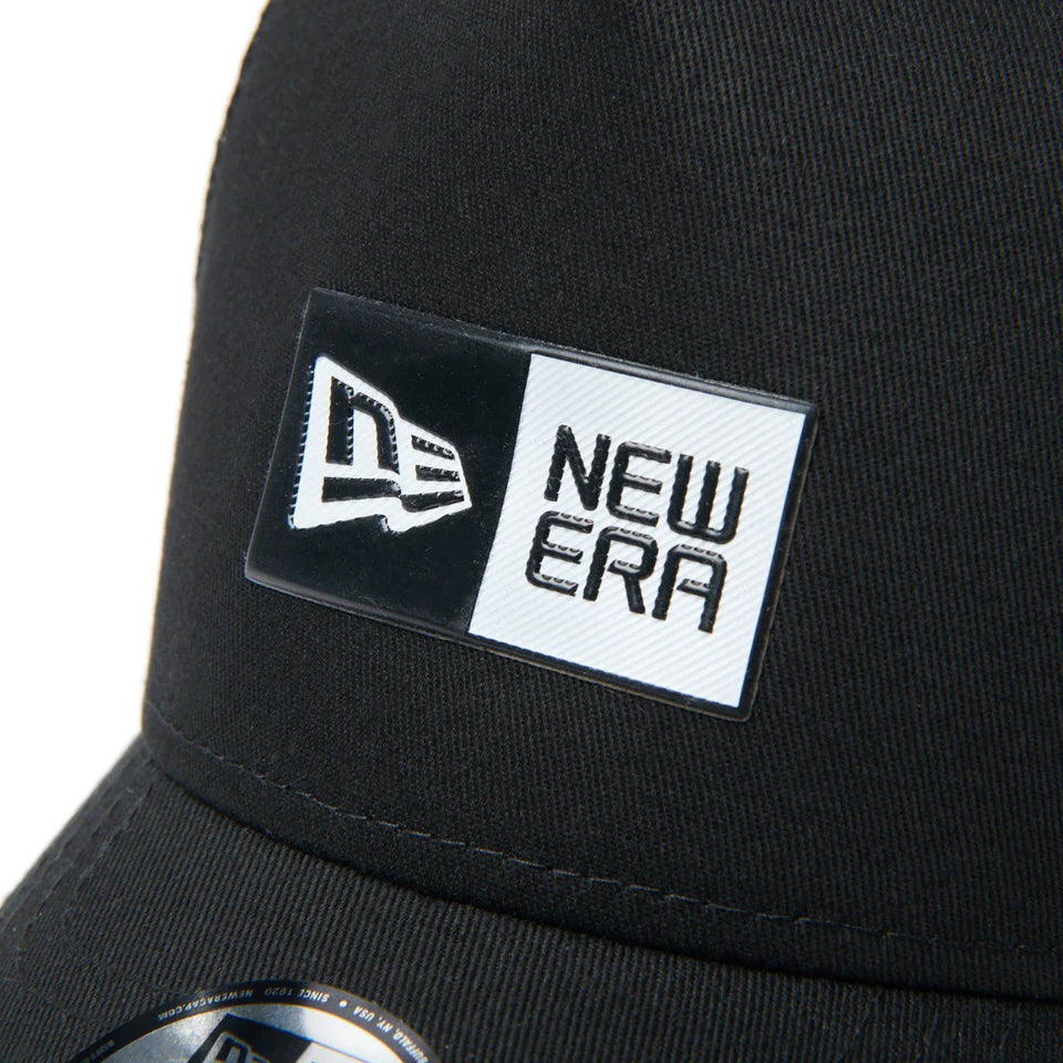 9FORTY A-Frame Trucker Kids Box Logo Embroidered Black Adjustable