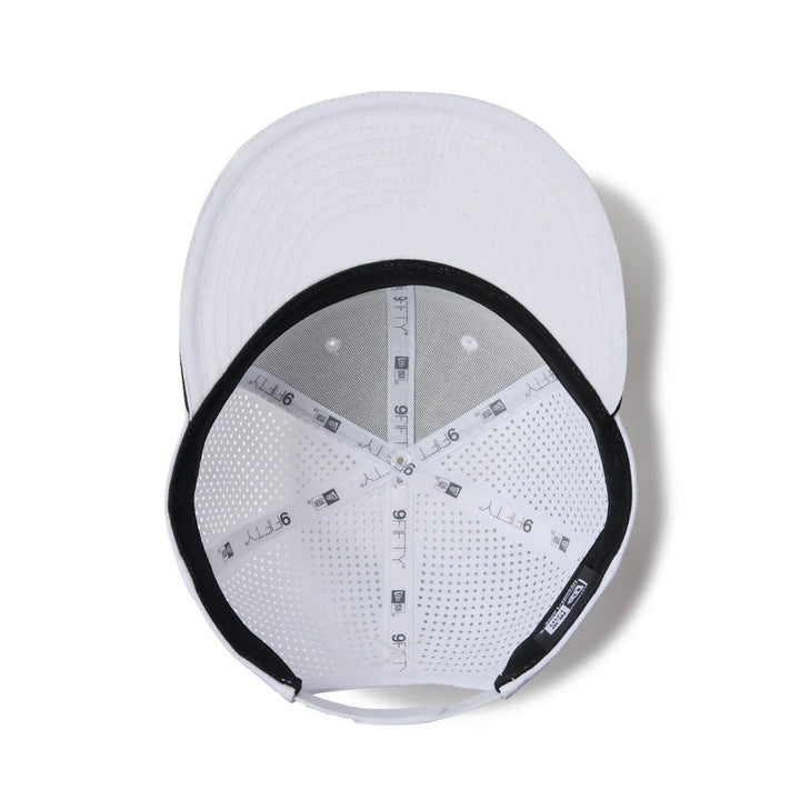 9FIFTY Golf Laser Perforated Box Logo White Snapback