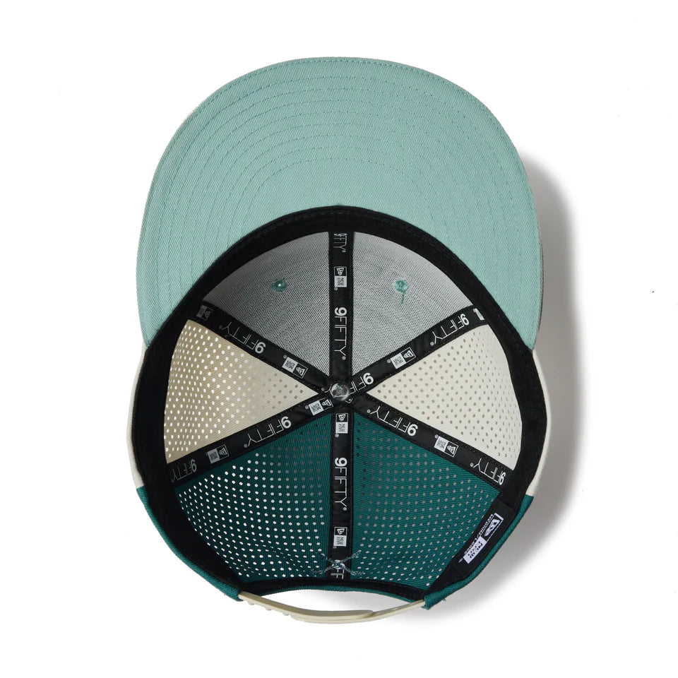 9FIFTY Golf Laser Perforated Box Logo Green Snapback