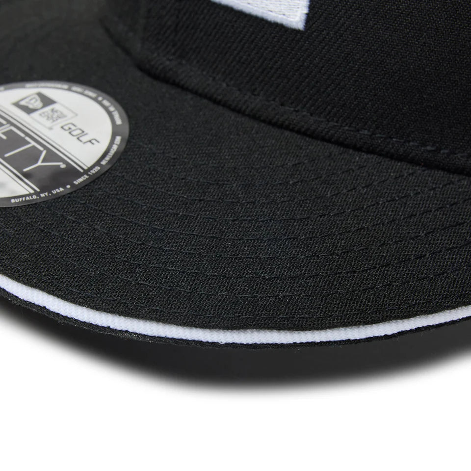 9FIFTY Golf Laser Perforated Box Logo Black Snapback Cap