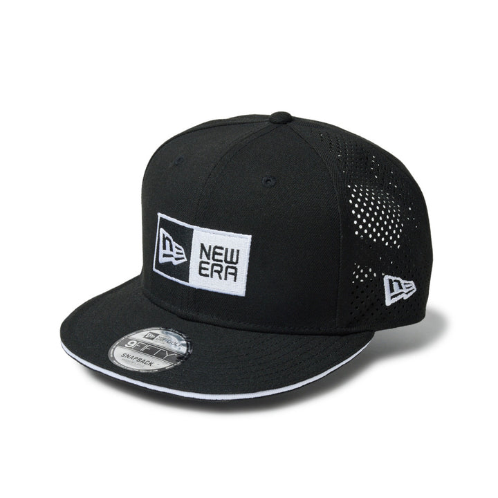 9FIFTY Golf Laser Perforated Box Logo Black Snapback Cap