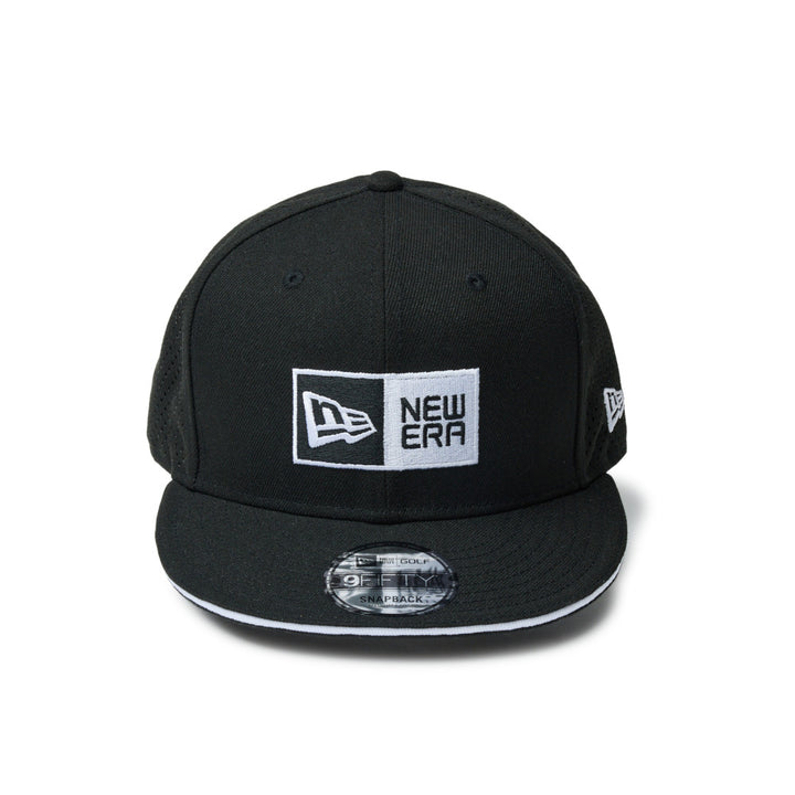 9FIFTY Golf Laser Perforated Box Logo Black Snapback Cap