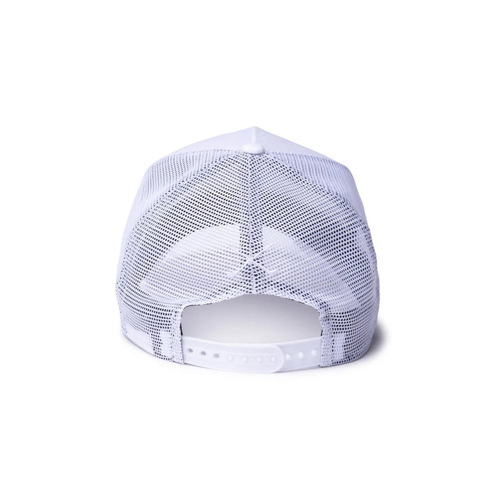 9FORTY A-Frame Golf Trucker Wordmark White Snapback