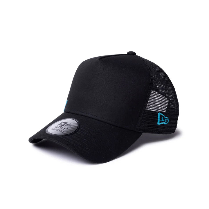 9FORTY A-Frame Golf Trucker Wordmark Black Snapback