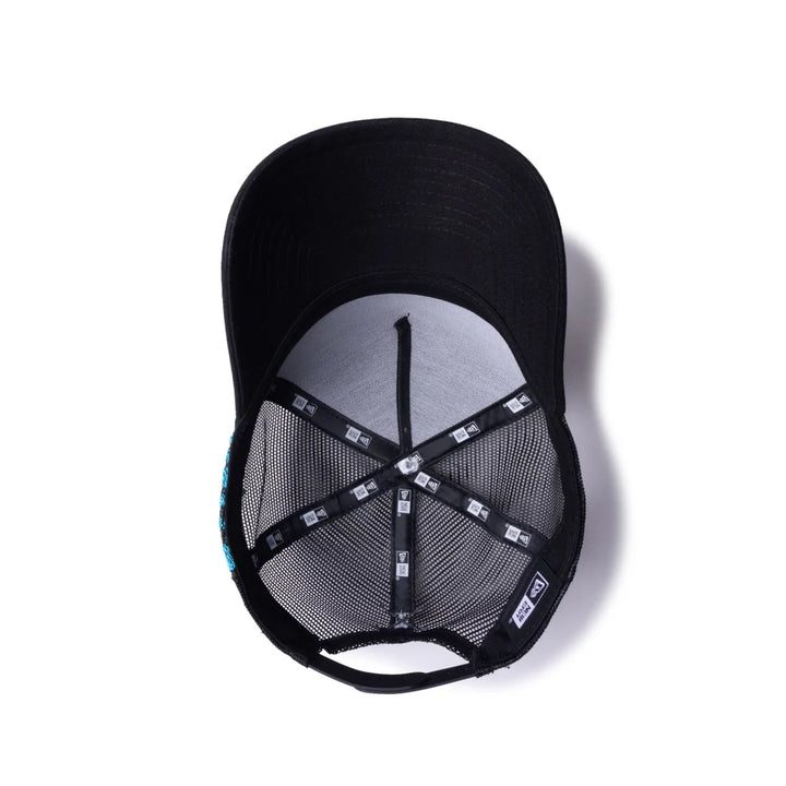 9FORTY A-Frame Golf Trucker Wordmark Black Snapback