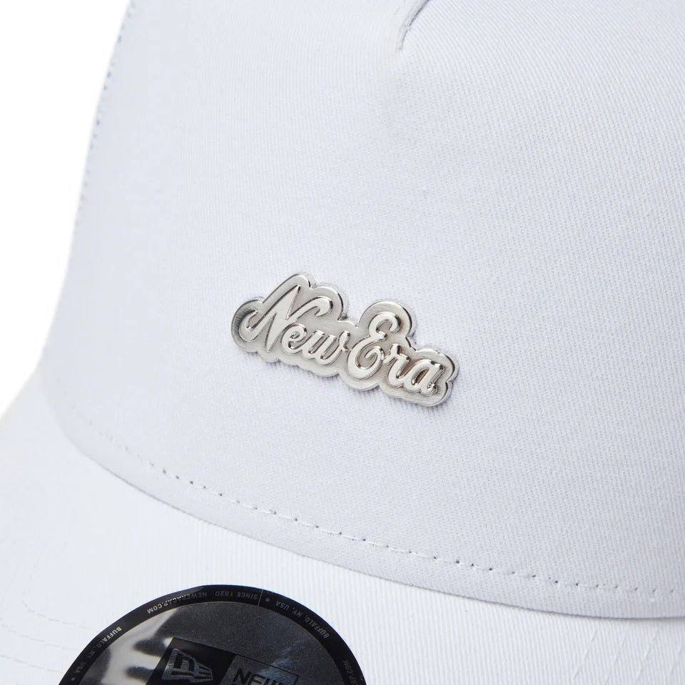 9FORTY Golf A-Frame Trucker Metal Logo White Snapback