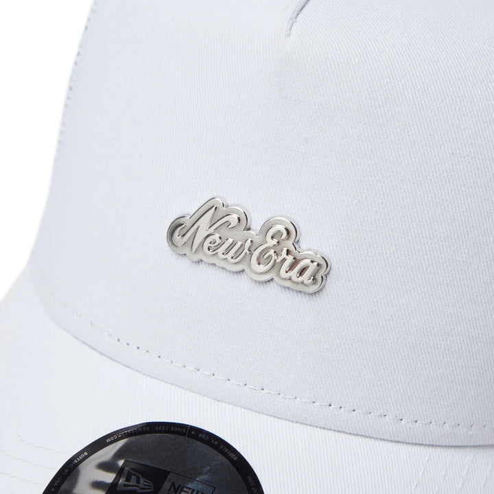 9FORTY Golf A-Frame Trucker Metal Logo White Snapback
