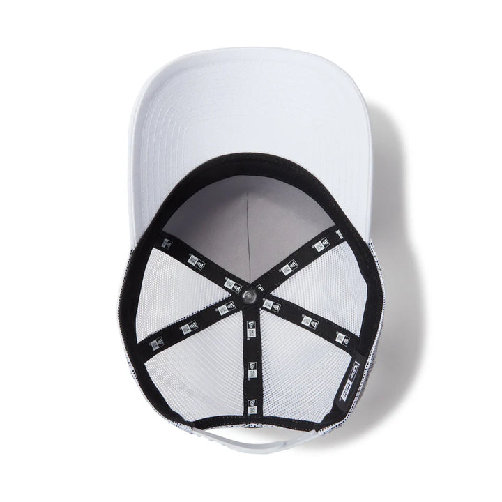 9FORTY Golf A-Frame Trucker Metal Logo White Snapback