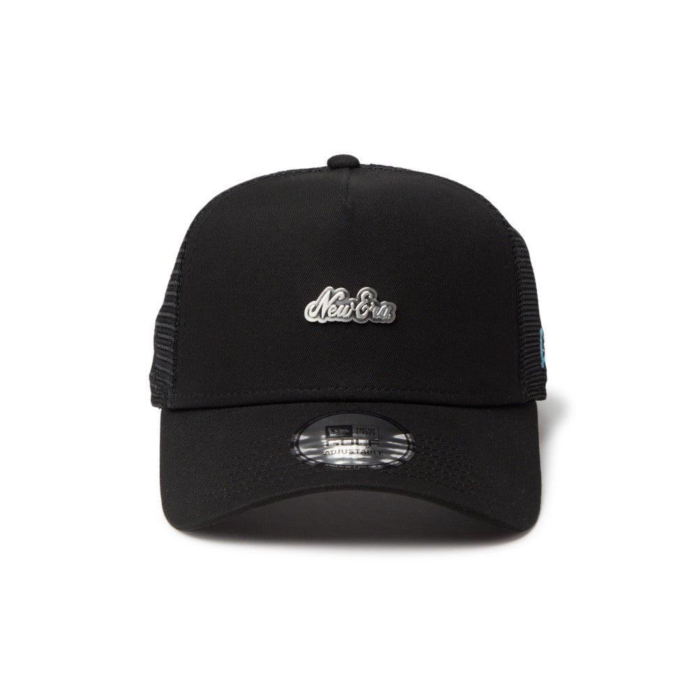 9FORTY Golf A-Frame Trucker Metal Logo Black Snapback