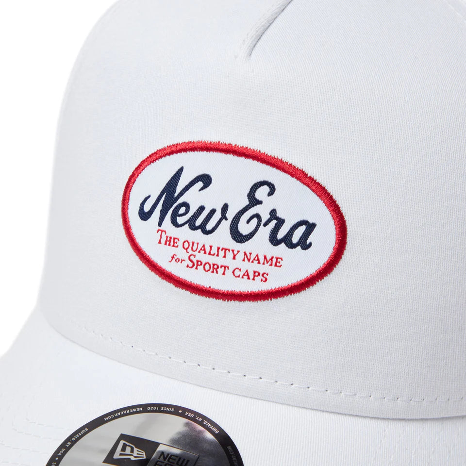 9FORTY A-Frame Golf Stretch Cotton Washable Oval Logo White Snapback