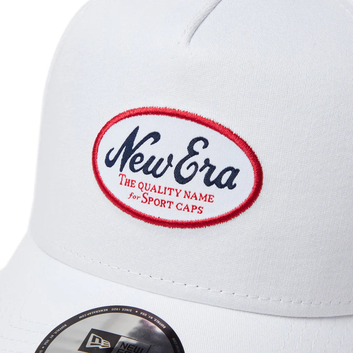 9FORTY A-Frame Golf Stretch Cotton Washable Oval Logo White Snapback