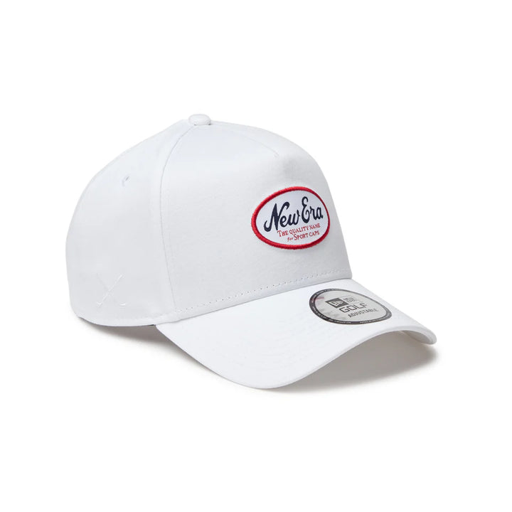 9FORTY A-Frame Golf Stretch Cotton Washable Oval Logo White Snapback