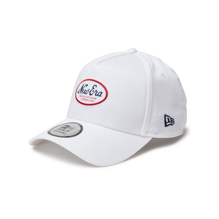 9FORTY A-Frame Golf Stretch Cotton Washable Oval Logo White Snapback