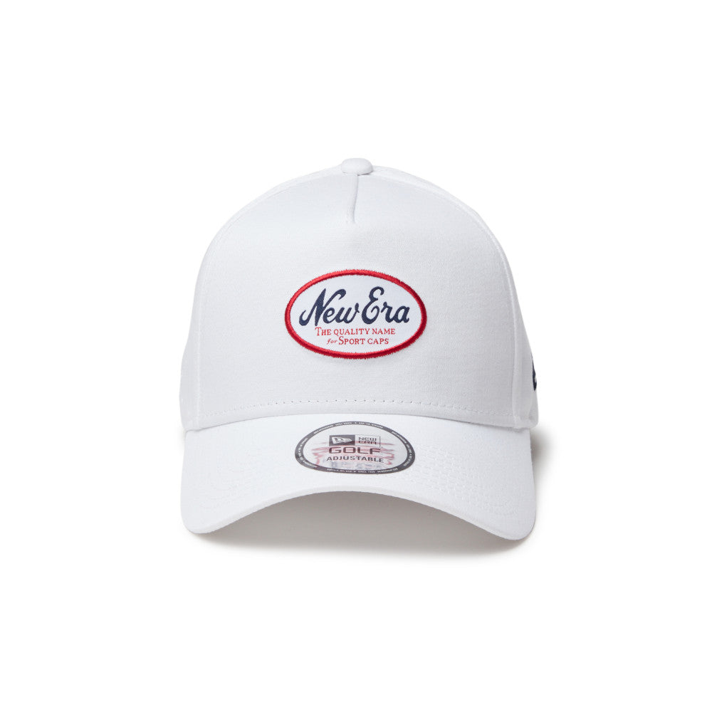 9FORTY A-Frame Golf Stretch Cotton Washable Oval Logo White Snapback