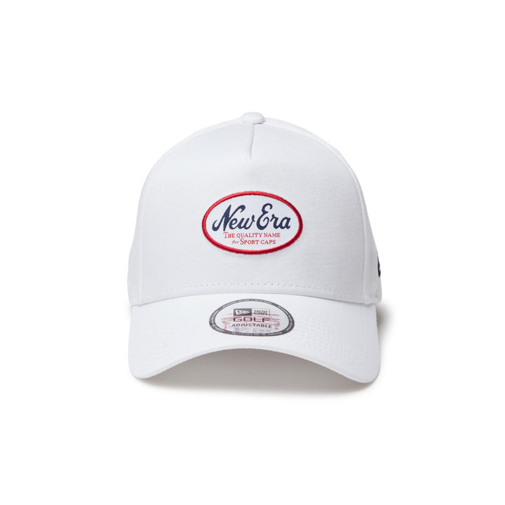 9FORTY A-Frame Golf Stretch Cotton Washable Oval Logo White Snapback