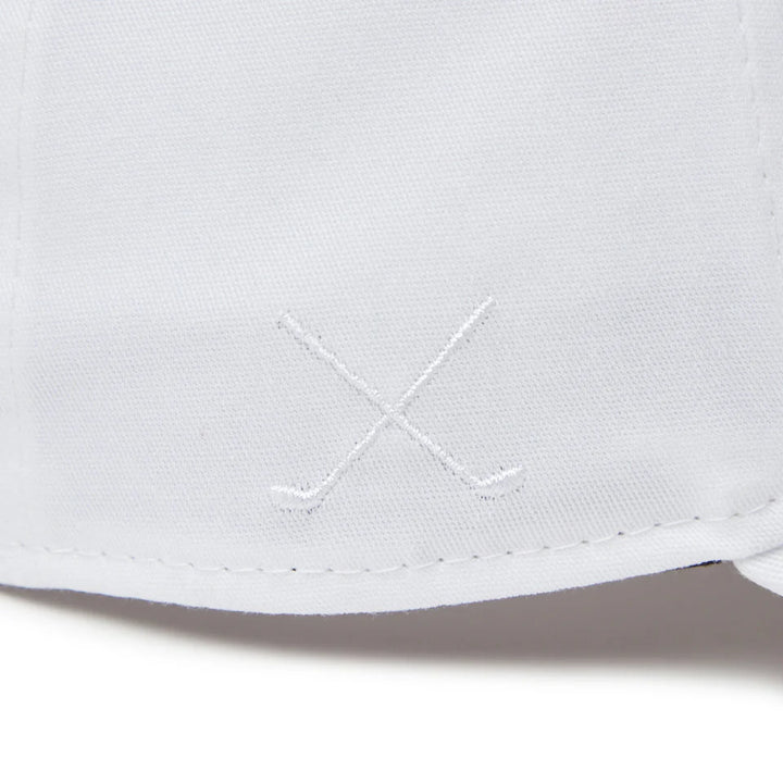 9FORTY A-Frame Golf Stretch Cotton Washable Oval Logo White Snapback