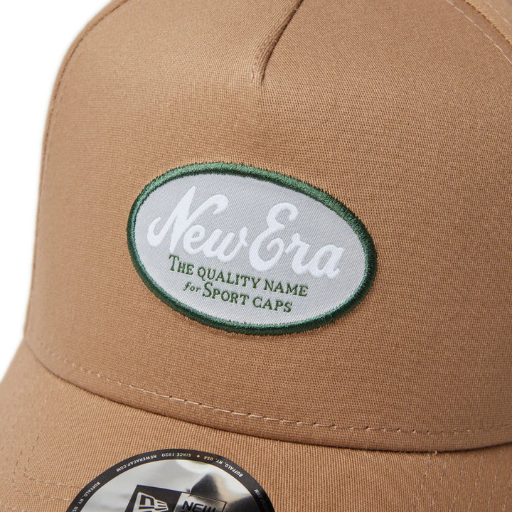 9FORTY A-Frame Golf Stretch Cotton Washable Oval Logo Khaki Snapback